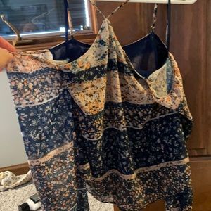 blue off the shoulder top